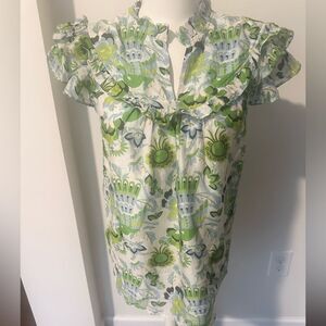 CK Bradley Silla Top in Winifred Sea Foam Print XS